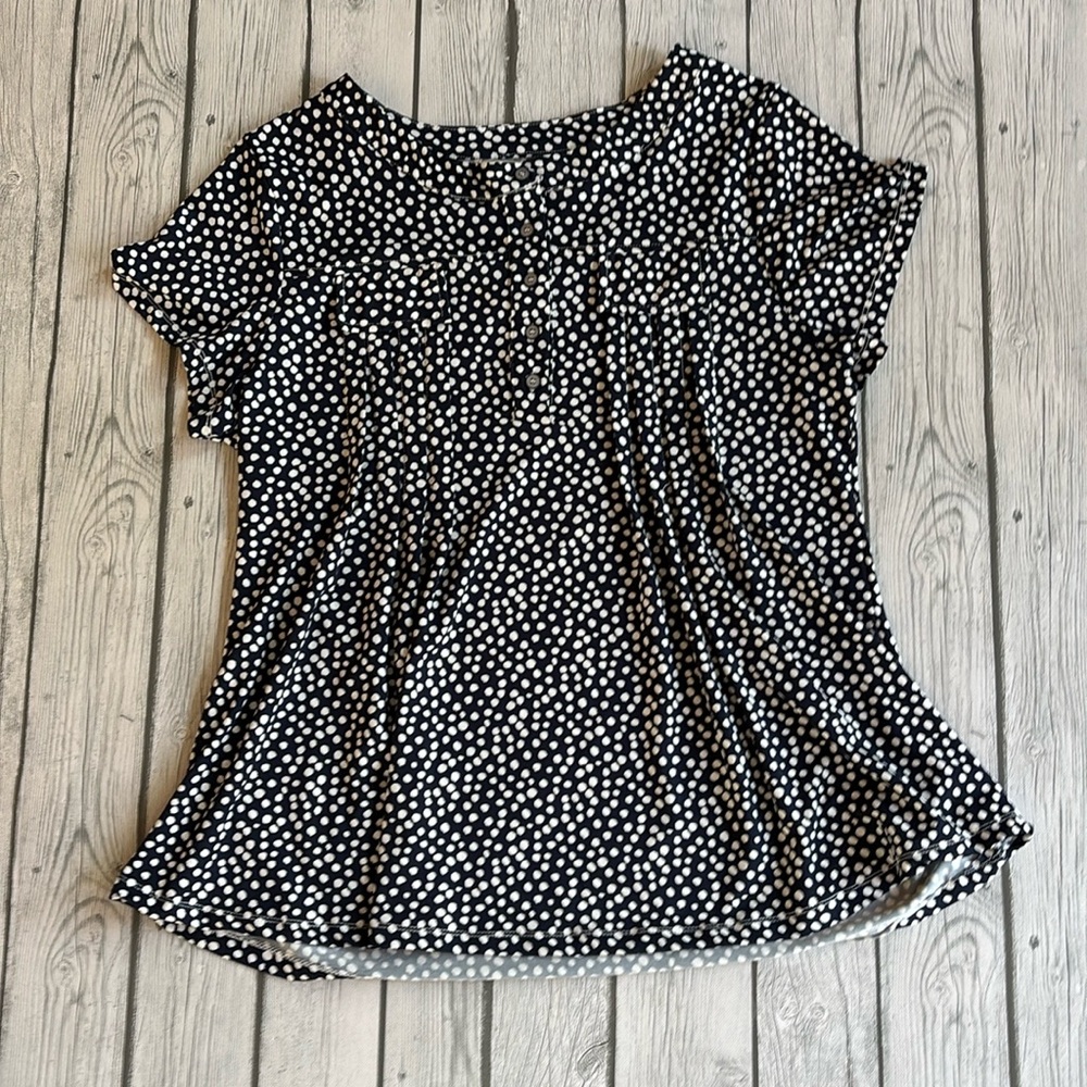 Ana & Kate Henley Polka Dot Top